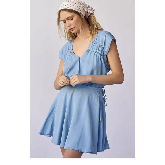 Free People Smocked Bohemian Milkmaid SET Bodysuit & Skirt - Picture 3 of 13